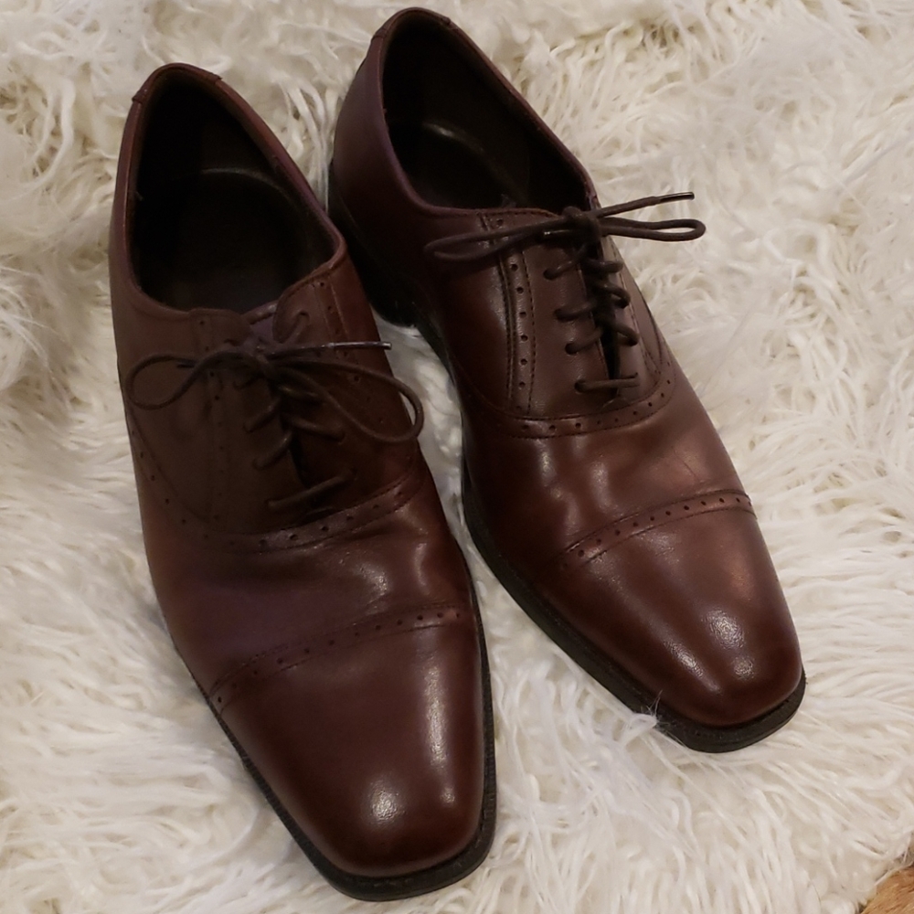 Mens Ecco shoes cap toe Oxford lace ups 12 12.5